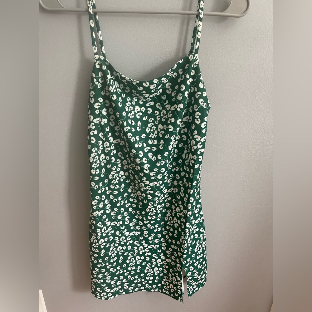 Princess Polly green floral mini dress